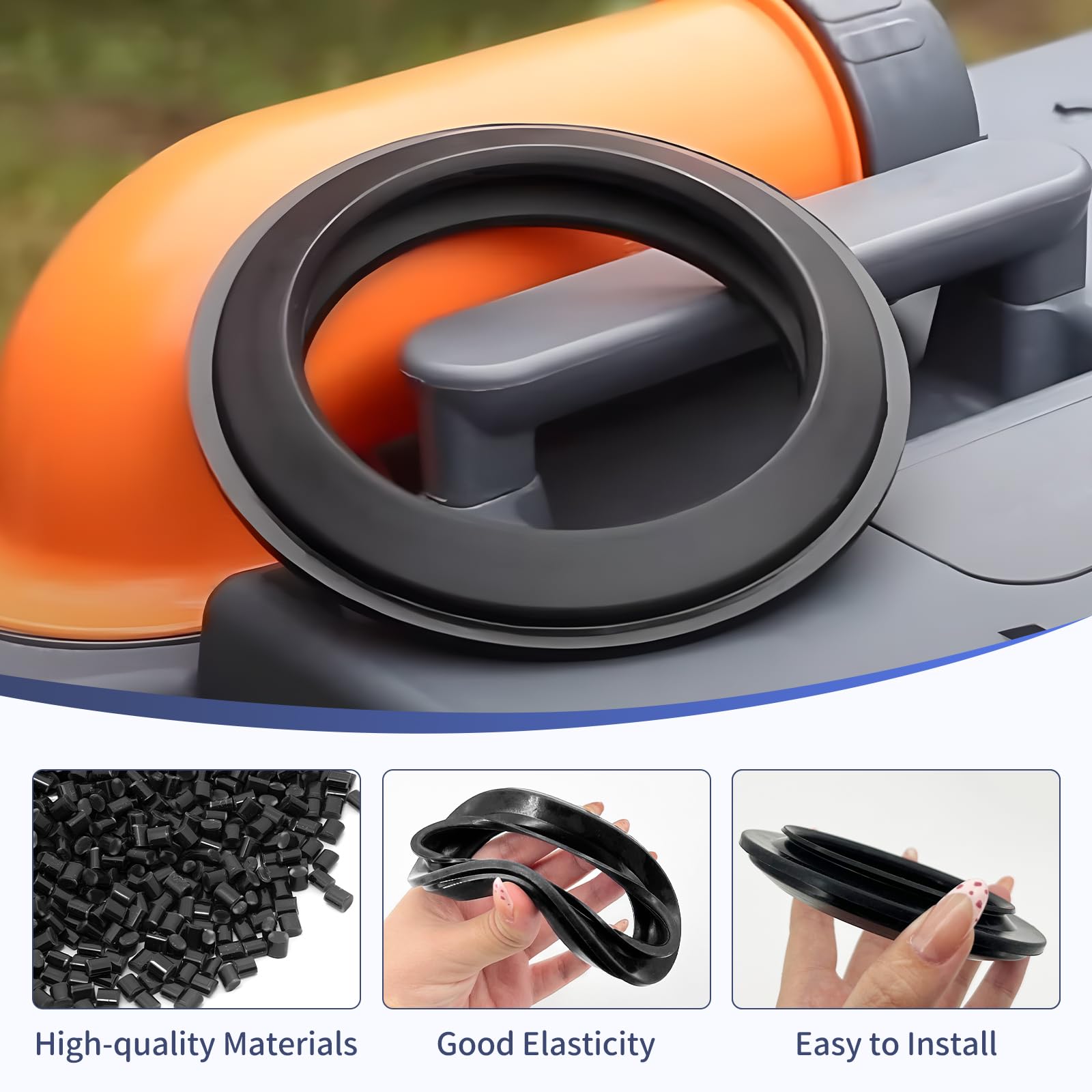 Joint WC Pour Thetford Camping Car, Joint à Lèvre Imperméable, Joint Cassette WC Silicone Haute Élasticité Étanche Anti-Fuite Compatible C200 /C220/C250/C260/C400/C500, 2pcs