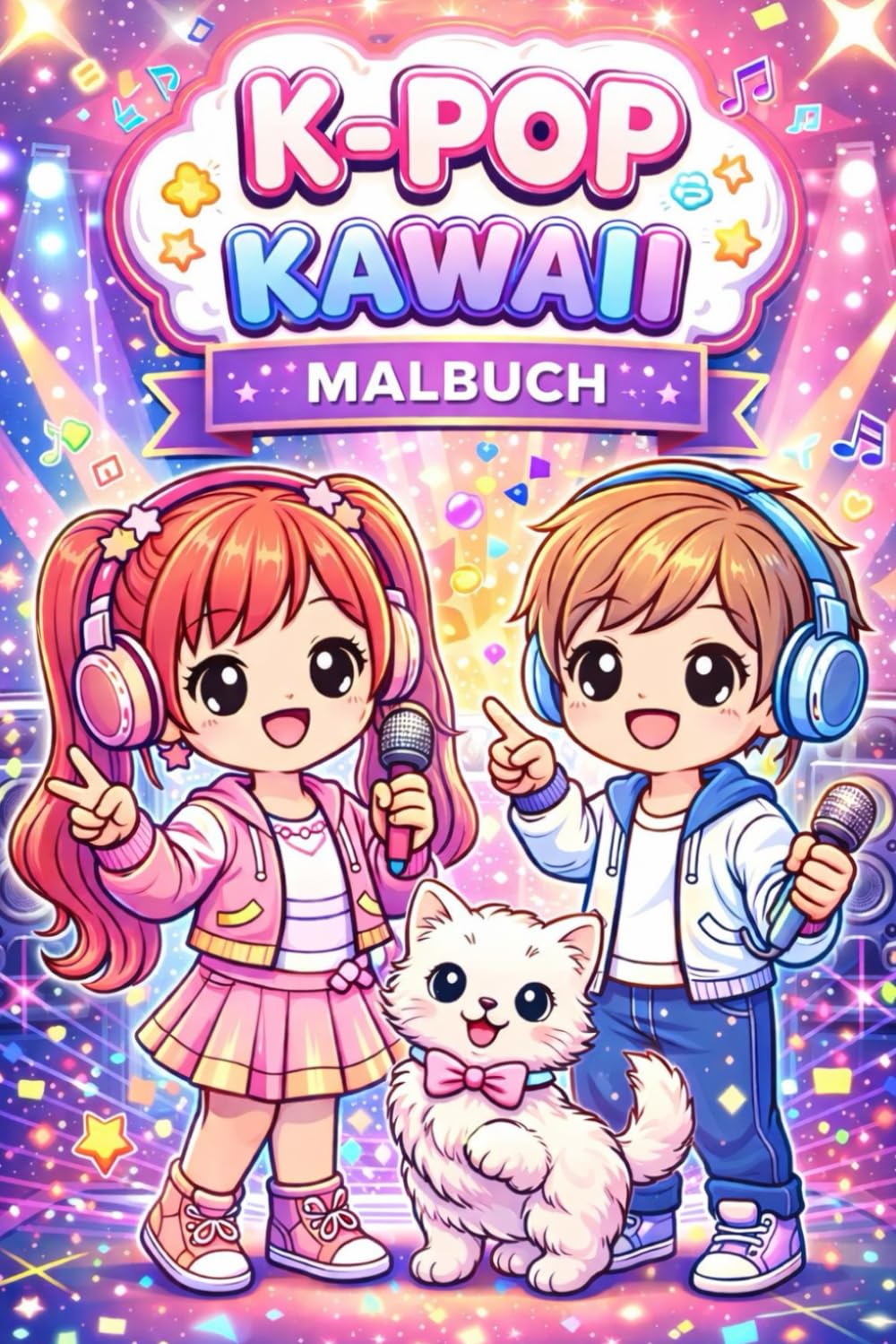 K-Pop Kawaii Malbuch: Niedliche Chibi-Idole, Tanz & Freundschaft Ein Ausmalbuch für Kinder von 6–8 Jahren