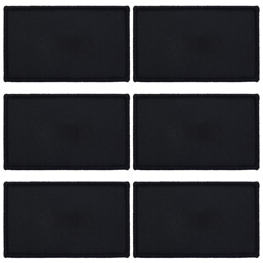 Écussons brodés drapeau noir rectangulaires 8x5cm WEBEEDY à haute densité pour uniformes et sacs