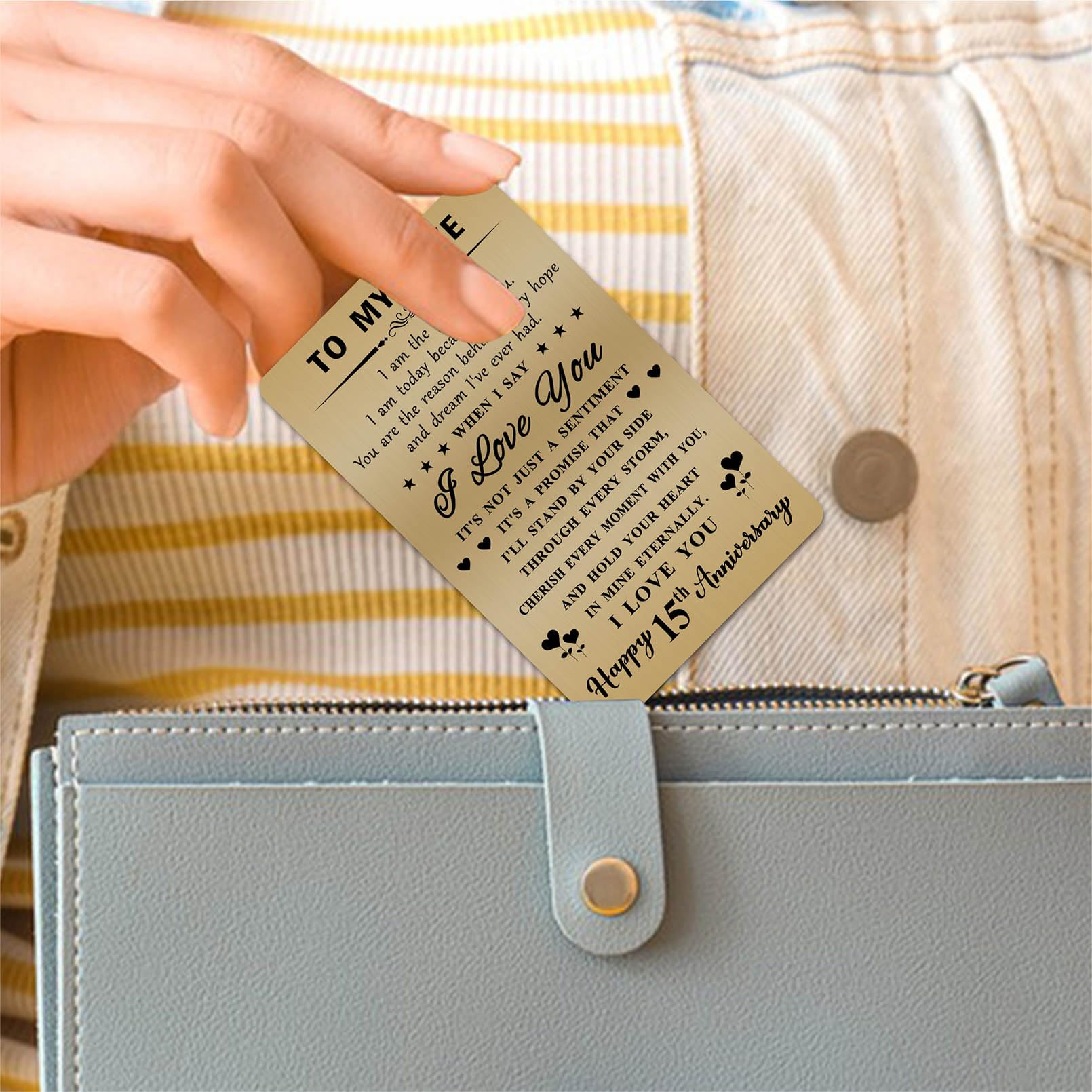 DGXMD 15th Anniversary Card - 15 Year Anniversary Card for Husband