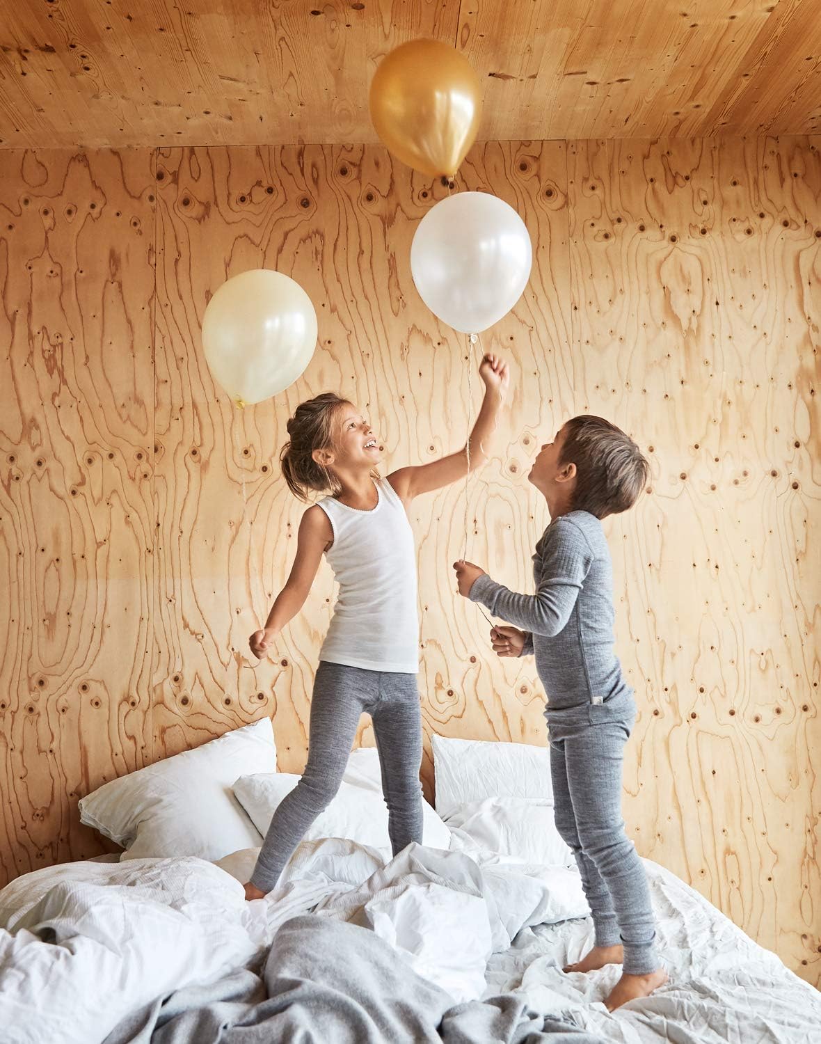 thumbnail: DILLING Kinder Shirt 100% BIO Merinowol - Gebreide Rib - Jeukvrij En Zacht