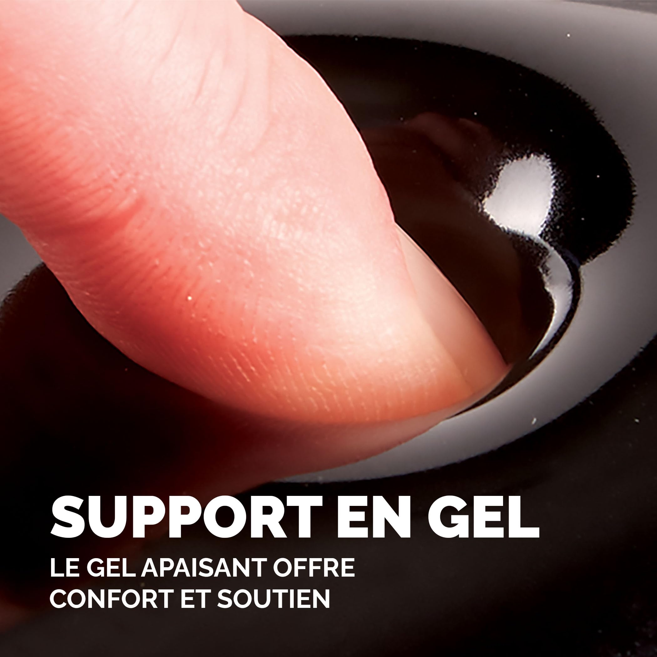 Fellowes Tapis de Souris Repose Poignet Crystal Gel, Tapis de Souris Ergonomique & Repose Poignets pour Clavier Crystal Gel, Repose-Poignet Ergonomique en Gel Transparent Noir, 15 x 58 x 471 mm