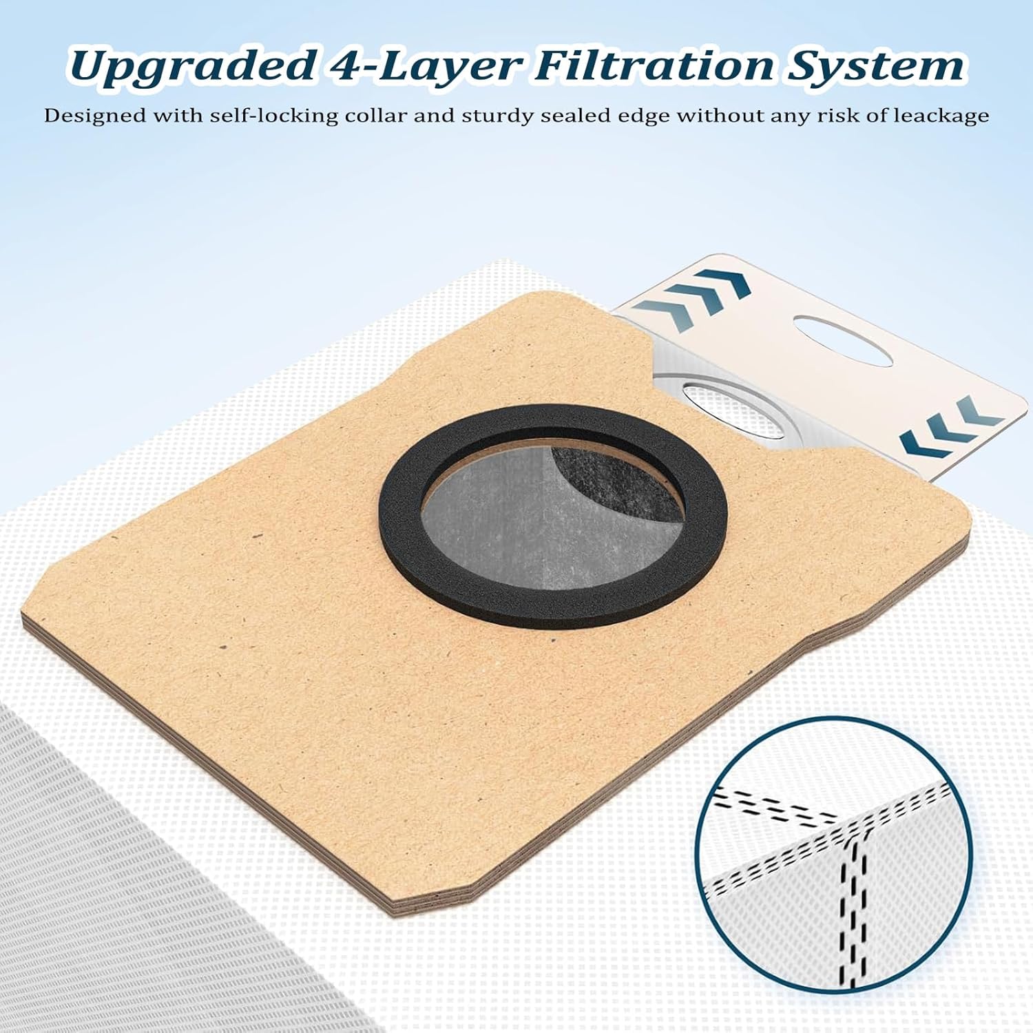 20 Pack Dust Bags Compatible with Eufy Robot Vacuum Omni C20 C10, 4-Layer Leakproof Fabric, 3.6L Large Capacity Disposable Dust Bags Replacement