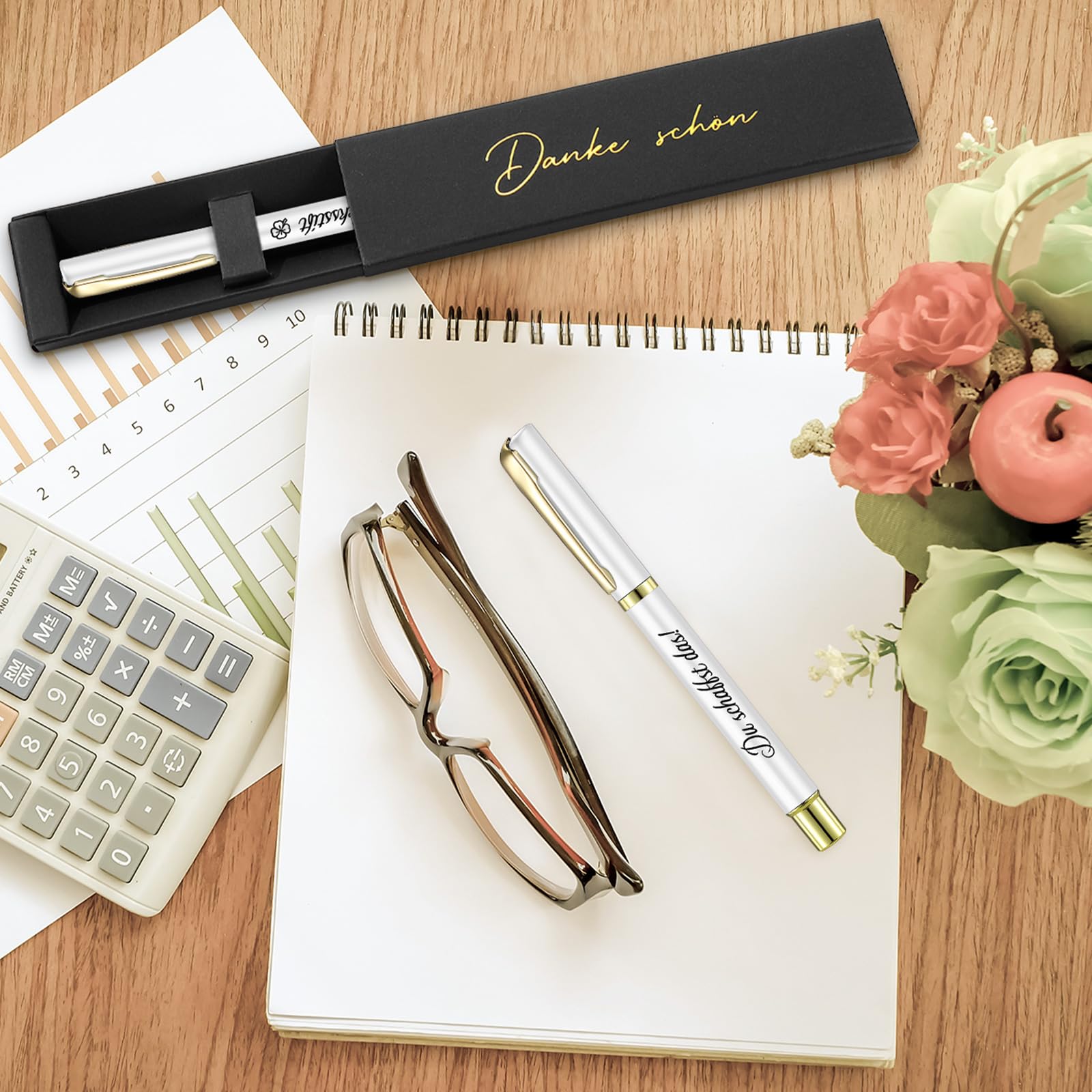 10 Stück Dankeschön-Kugelschreiber Mit Inspirierenden Sprüchen + Geschenkboxen – Geschenk Für Kollegen, Lehrer, Krankenschwestern