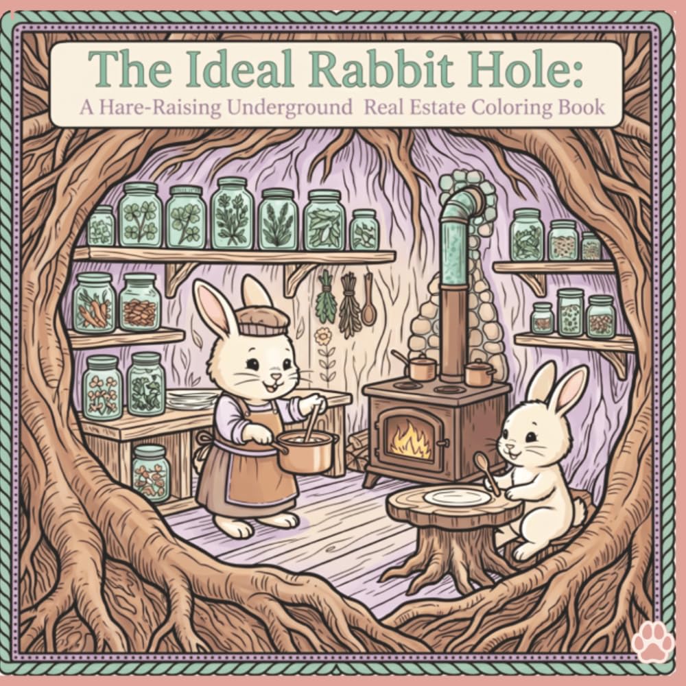 The Ideal Rabbit Hole: A Hare-Raising Underground Real Estate Coloring Book: Charming Coloring Pages for Kids and Bunny Lovers (Rabbits Cozy Coloring Books)