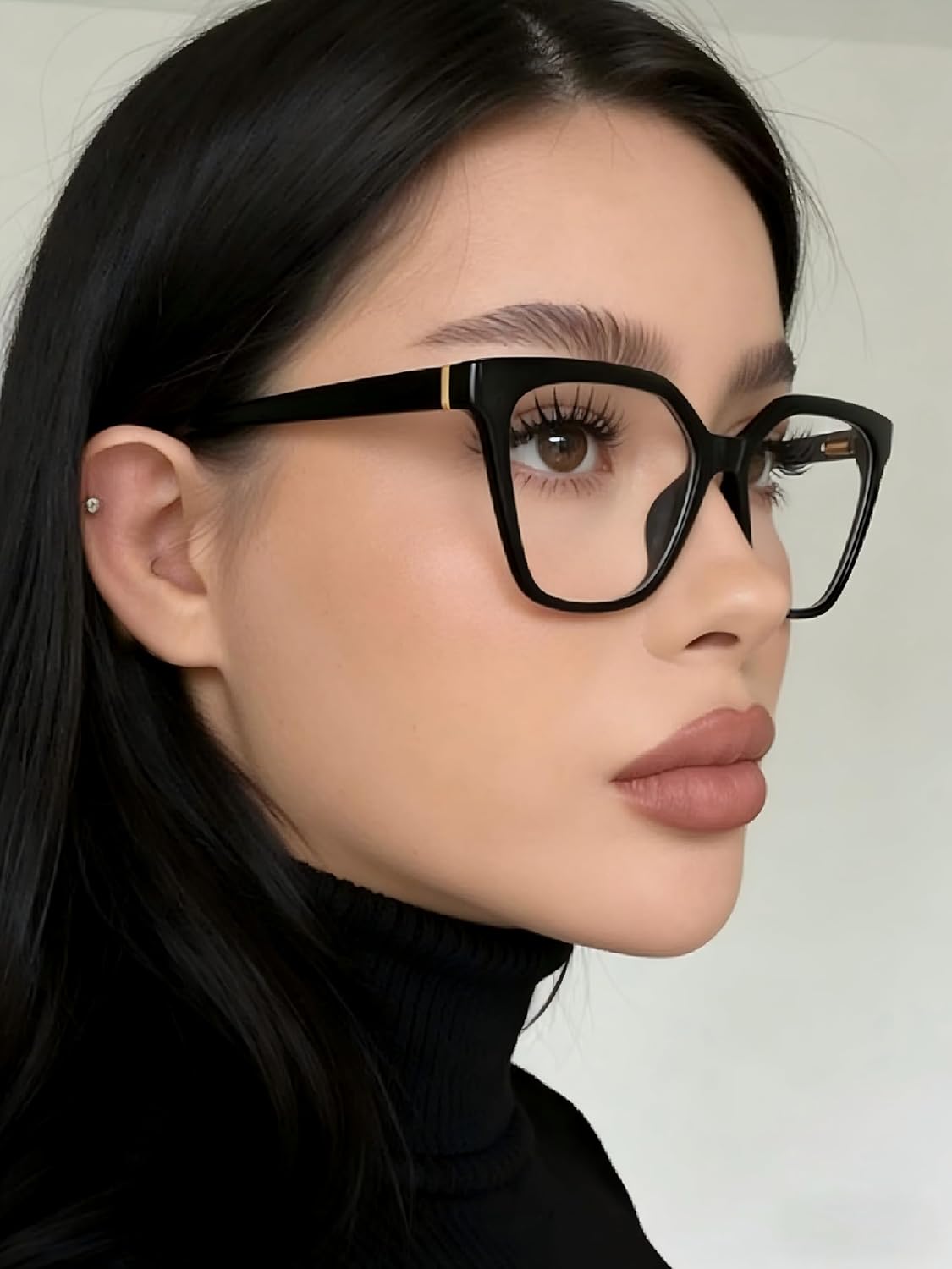 Dollger Square Blue Light Blocking Glasses for Women Oversized Cat Eye Fashion TR90 Frames Computer Gaming Eyeglasses