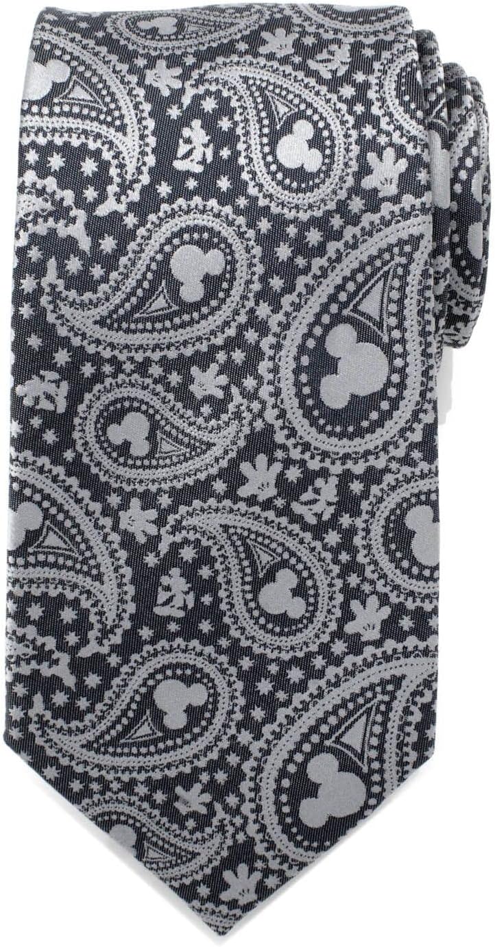 Cufflinks Inc. Mickey Mouse Gray Paisley Mens Tie