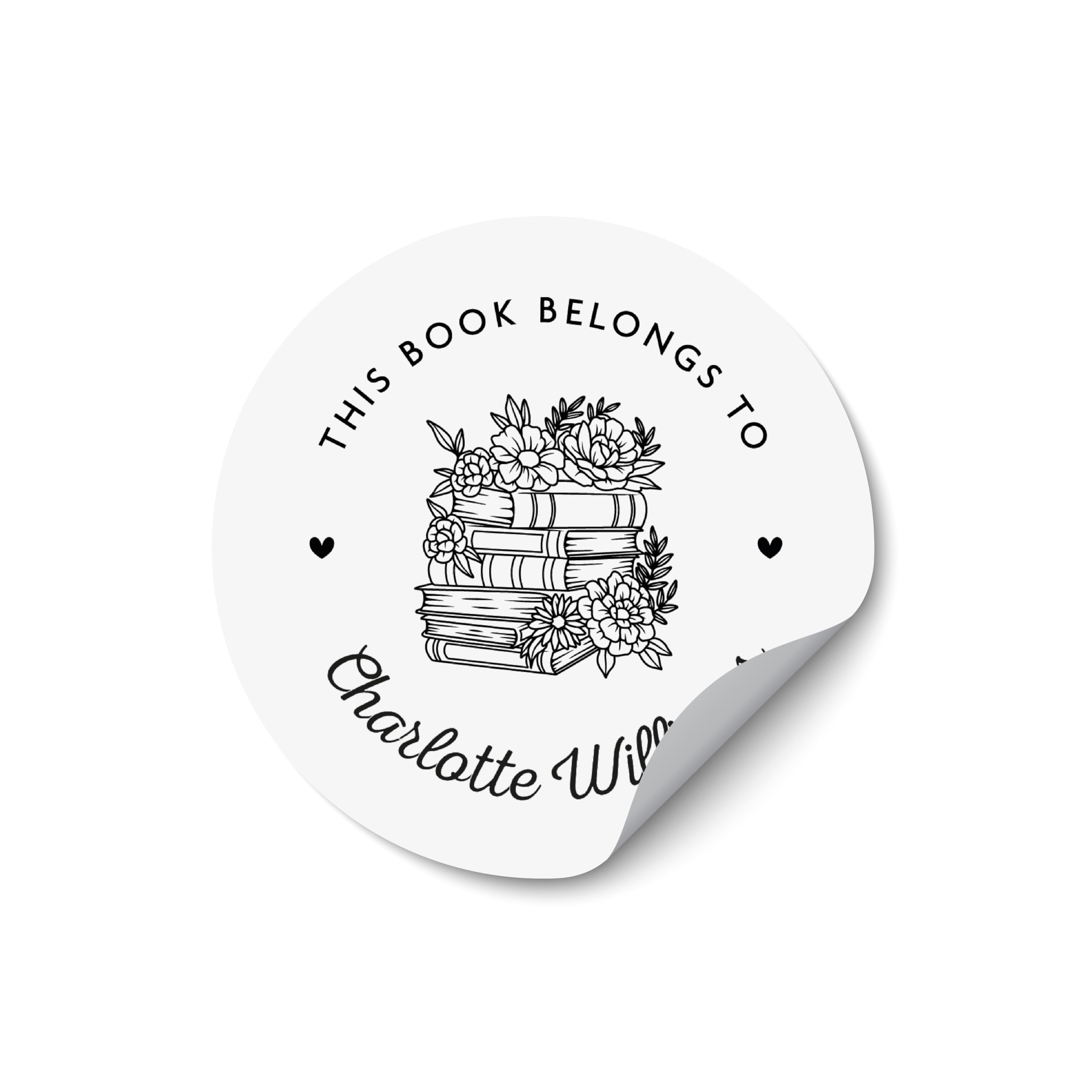 Custom Book Ownership Stickers, This Book Belongs to Labels, Home Library and Teacher Classroom Use - BOOK17
