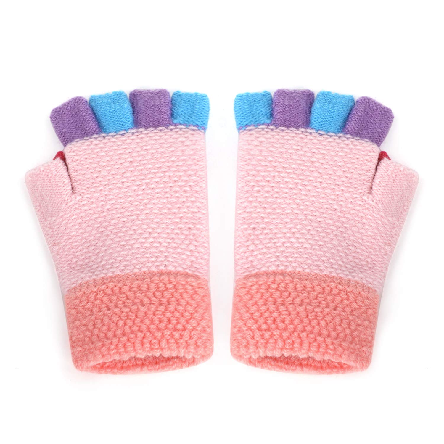 Guanti Mezze Dita Bambini Invernali - Convertibili Con Pattina Per Smartphone