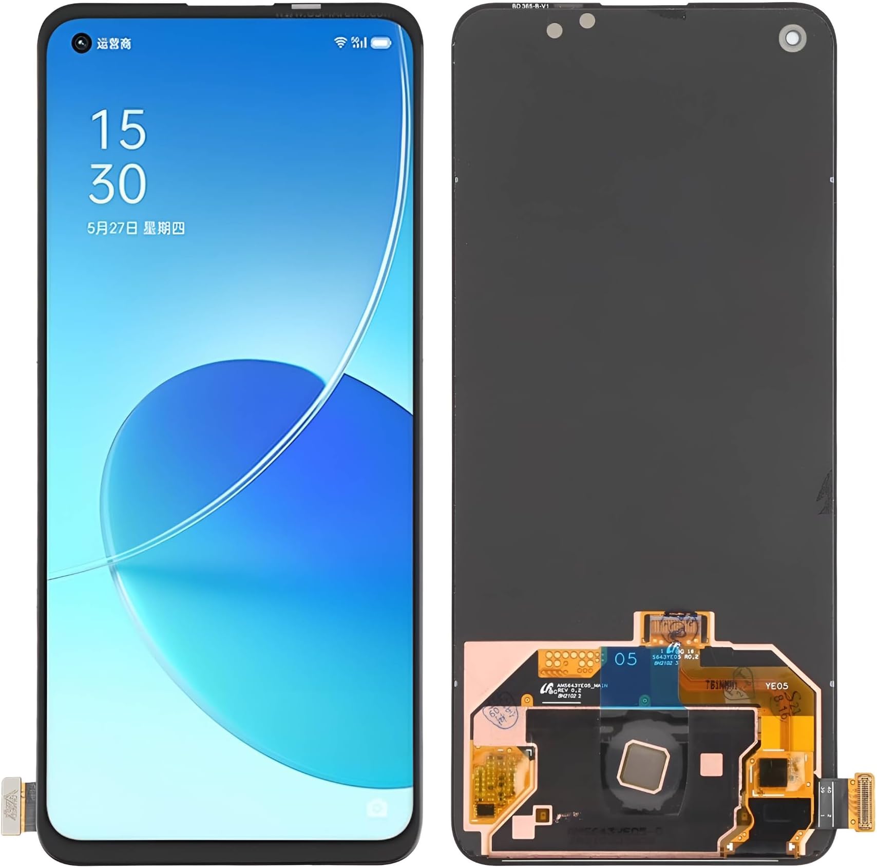 ECOM HUB Compatible for Oppo Reno 6 (4G) (Fingerprint Supported) Amoled Display+Touch Screen Combo Folder