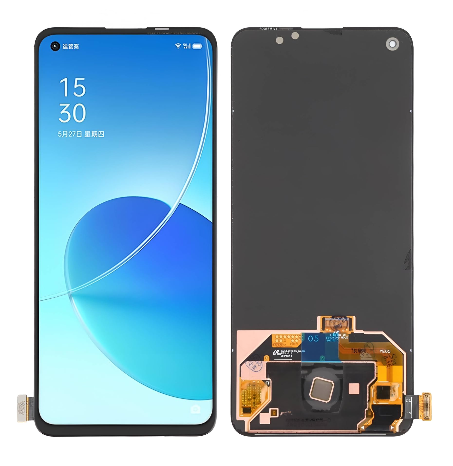 ECOM HUB Compatible for Oppo Reno 6 (4G) (Fingerprint Supported) Amoled Display+Touch Screen Combo Folder