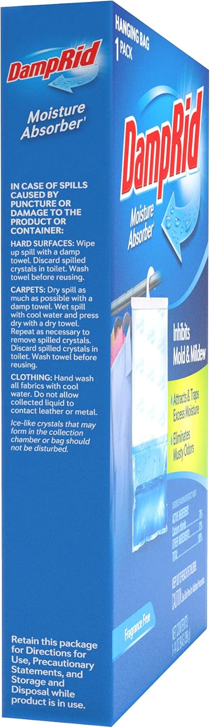 DampRid Fragance Free Hanging Moisture Absorber, 14 ounce (Pack of 6)