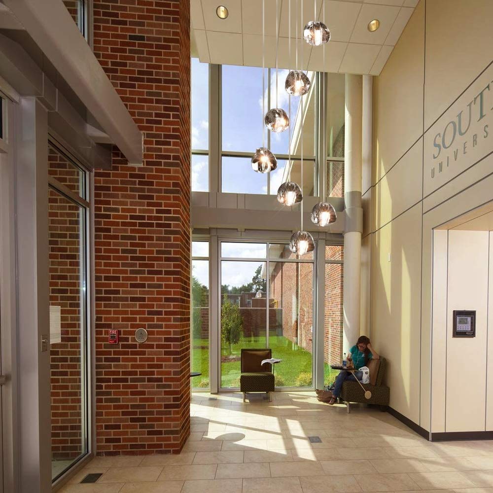 Lustre Moderne En Cristal Pendentif Lumière LED Goutte De Pluie Suspendus Lumières Haut Plafonnier Luminaire pour Salon Salle À Manger Couloir Hall Escalier G4 Ampoules (7 lumières)