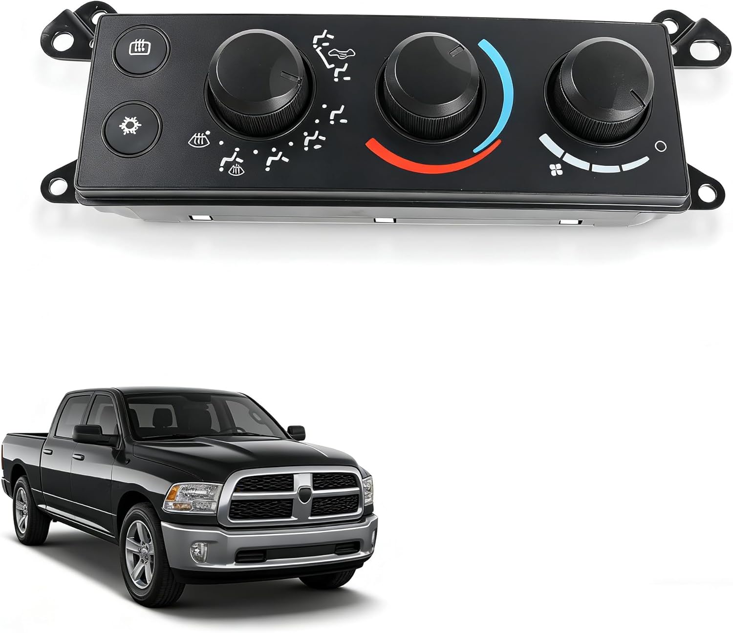 AC Heater Climate Control Module Compatible with Dodge Ram 1500 2500 3500 2006-2008 & Dakota 2005-2011, Replace 55056569AE