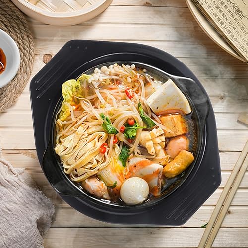 Miniatura 7 de CALLARON Bandeja de cazuela de comida coreana, bandeja de aislamiento para el hogar, cuenco de piedra, posavasos, bandeja de tazón de dolsot,