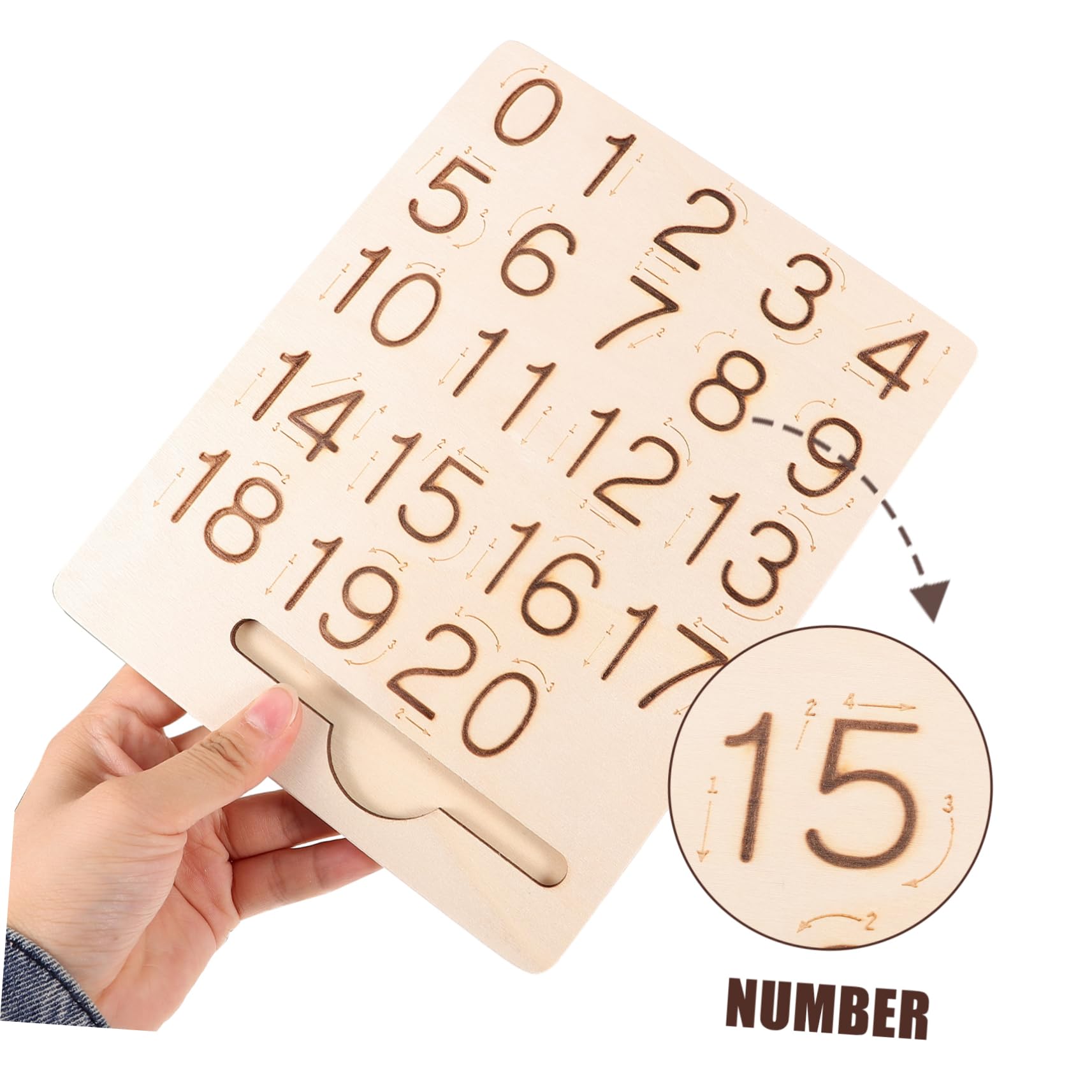 Planches De Traçage Bois HONITANO - 16 Pièces Lettres Et Formes - Jeu éducatif Pour Enfants