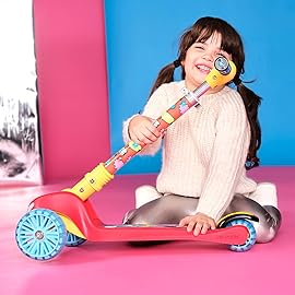 Jetson Disney Mickey 3-Wheel Kick Kids Scooter, LED Lights on Stem & Light-Up Wheels, Lightweight Frame, Height-Adjustable Handlebar, Lean-to-Steer System, Easy-Fold Mechanism, Ages 3+, JMCKY-3KIK