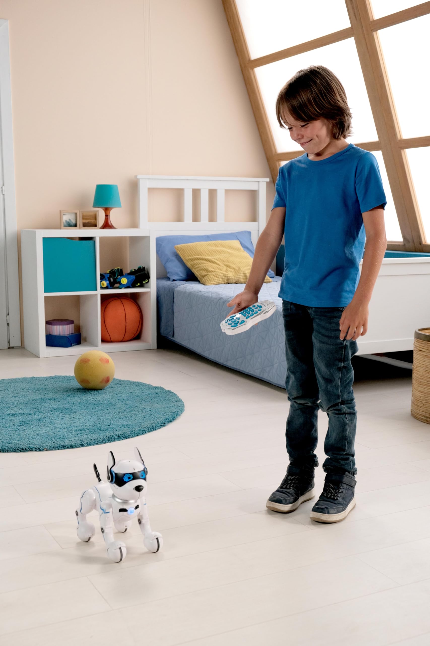 Lexibook Power Puppy - Il Mio Robot da addestramento - Robot con Telecomando, Funzione di addestramento e Controllo dei gesti, DOG01LXB