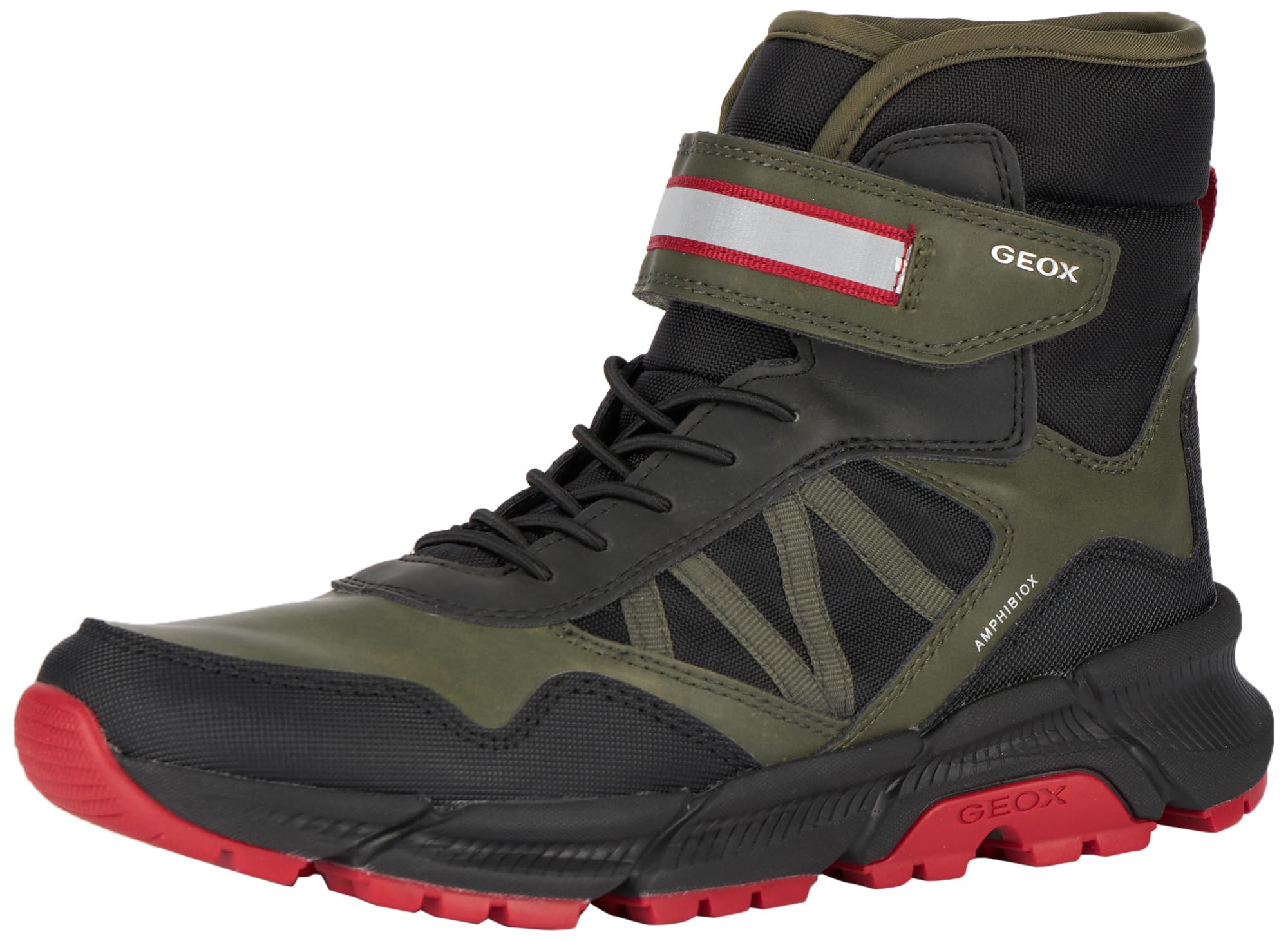 Geox Boys' J Flexyper Plus Boy Ankle Boot, Military Red, 10 UK
