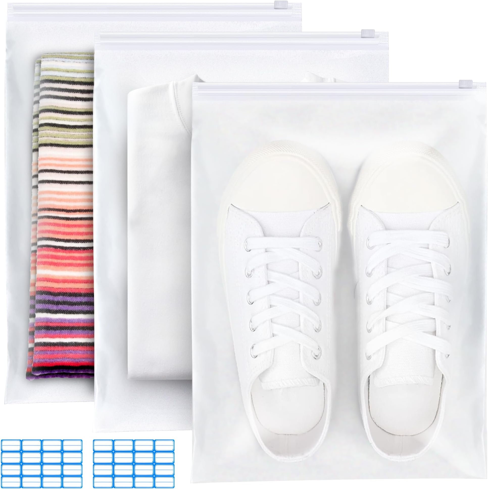 25 Sacchetti Per Scarpe Da Viaggio Impermeabili - Blu, 40x30cm, Trasparenti - Foto 4