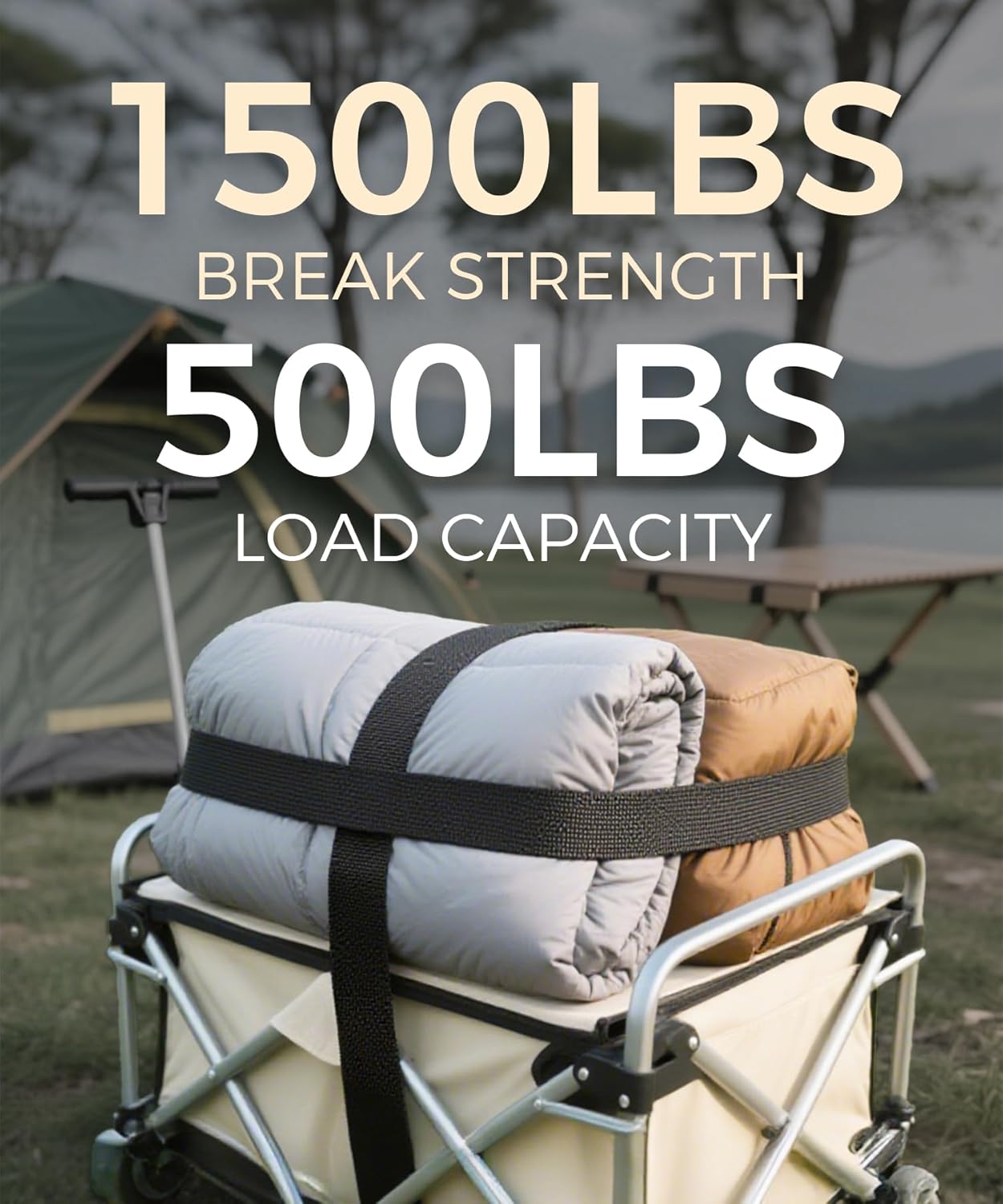 Tie Down Straps Cargo Lashing Straps, Heavy Duty Cam and Cinch Straps 1" x 6.5' for Luggage, Kayak, Truck, Trailer, Motorcycle, Black, 2 Pack - Image 5