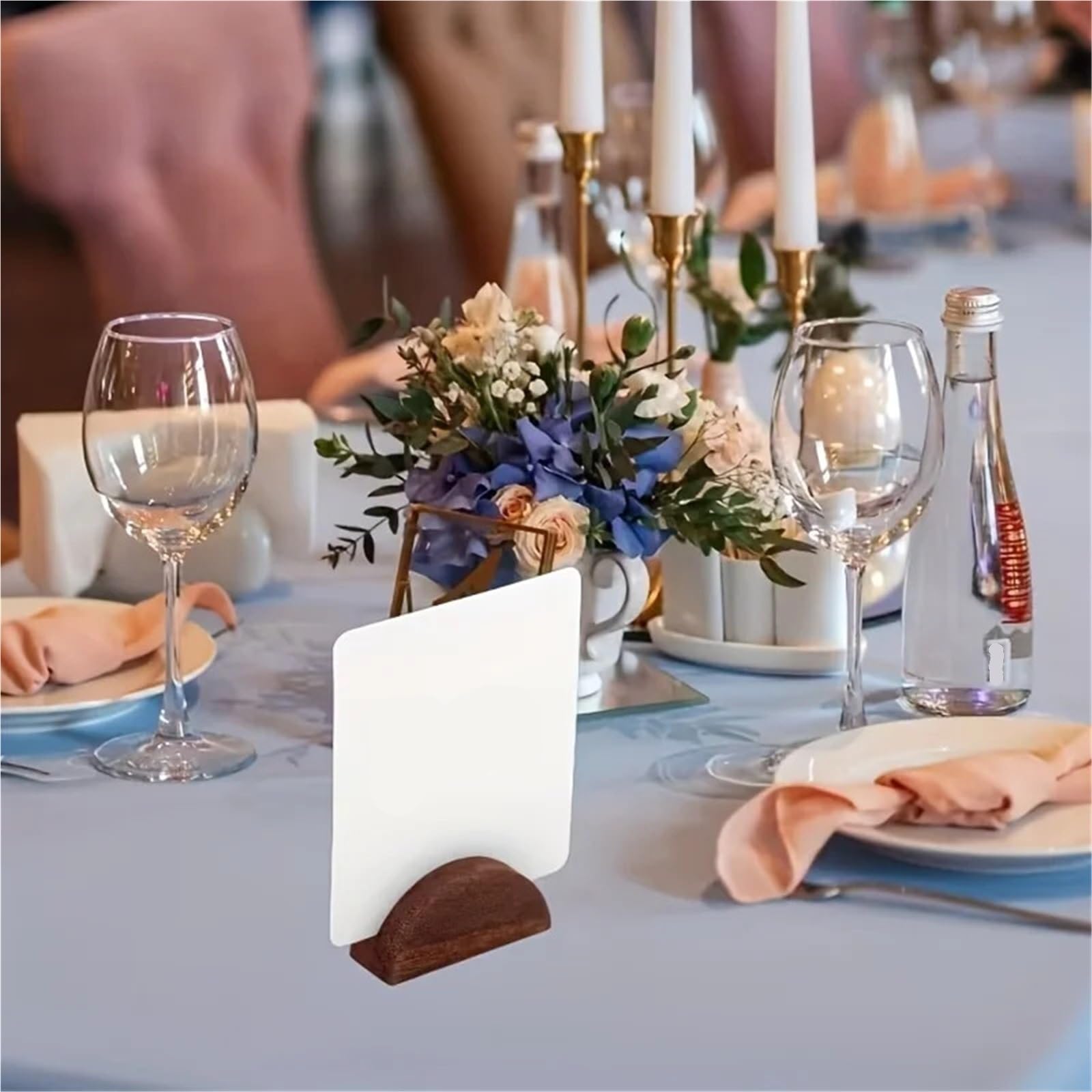 Memo-Clip-Halter, 30/80 Stück, halbrunde Basis aus Holz, für Hochzeit, Tischkartenhalter, Restaurant, Menü- und Fotoständer, geeignet für Hochzeiten, Partys, für Tische, Laden, Tags, Büro, Hochzeit