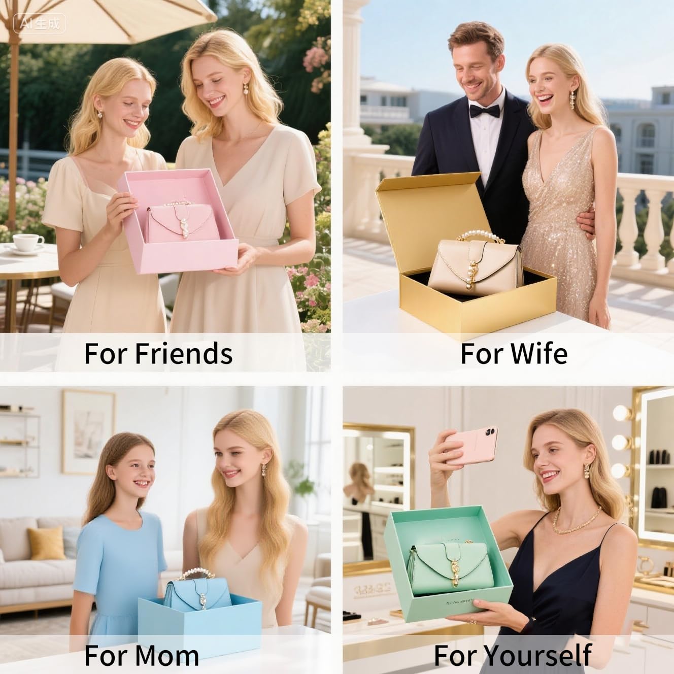 Mini Gothic Clutch Bag with Detachable Chain, Small Crossbody Handbag and Coin Purse for Evening Wear - Image 6