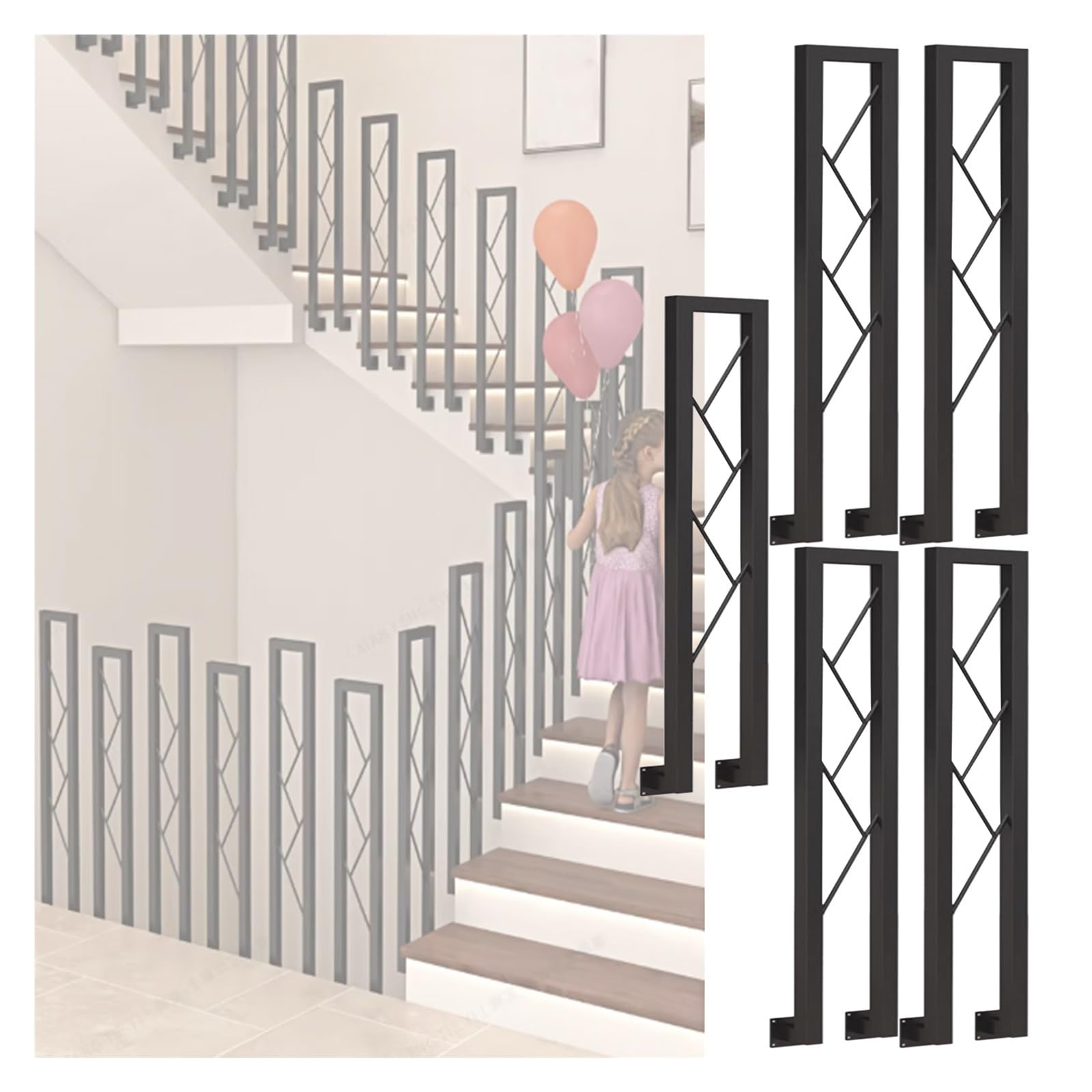 Main courante en U pour escalier intérieur et garde-corps