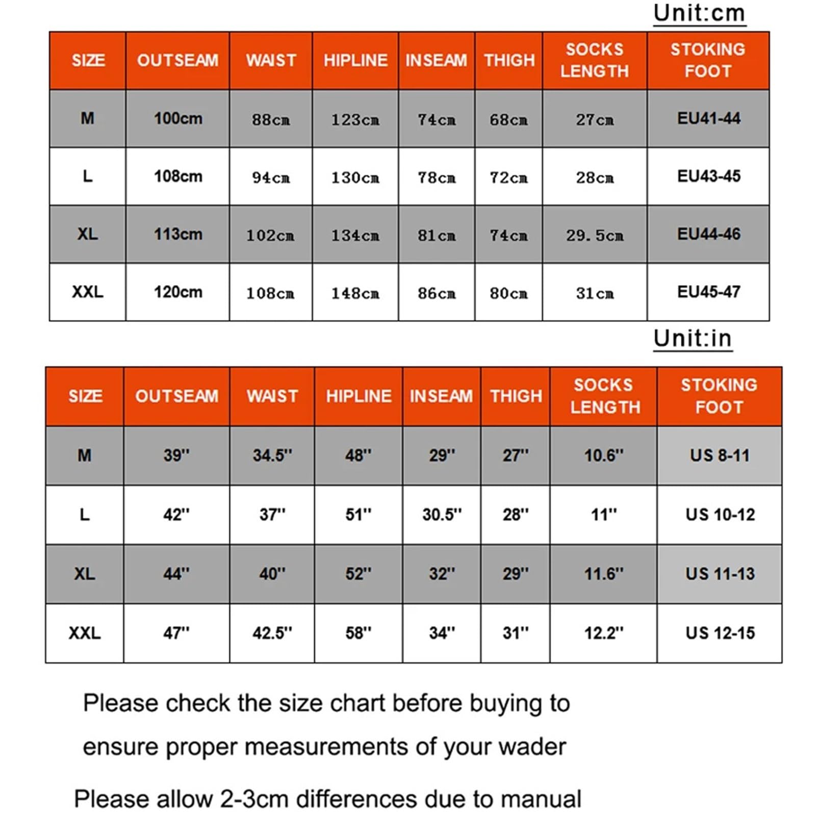 Pantalons de Pêche Imperméables Coupe-Vent Respirants pour Hommes - Waders de Chasse à la Mouche (L)