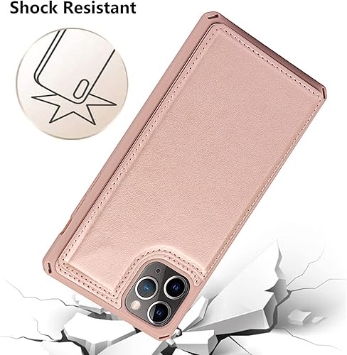 Miniatura 6 de iCoverCase Funda compatible con iPhone 11 Pro Max con tarjetero para mujer, bloqueo RFID en relieve, piel sintética en relieve, para 11pro Max de