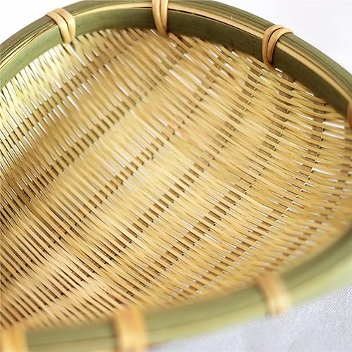 Miniatura 7 de Cuchara coladora de bambú hecha a mano de 9.8 in  10 pulgadas, tamiz de malla de bambú natural con mango largo, colador de desnatador de alimentos,