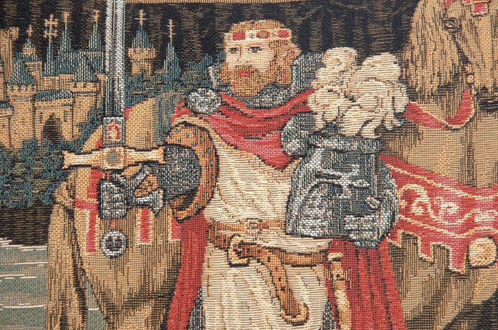 Legendary King Arthur I European Cushion Cover - 13 in. x 13 in. Cotton by Charlotte Home Furnishings