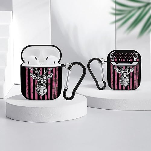 Miniatura 4 de Funda para Apple AirPod 2 y 1 TPU suave compatible con AirPod 2 y 7 con diseño de bandera estadounidense