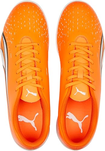 Miniatura 4 de PUMA Botines de fútbol para hombre Ultra Play Turf Trainer, Ultra Orange-PUMA para hombre, blanco-azul Glimmer, 8.5, Ultra Naranja-puma Blanco-azul