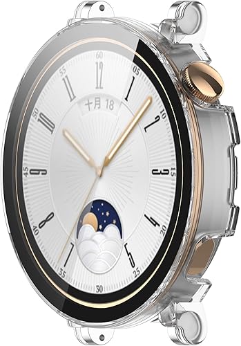 Miniatura 2 de FitTurn Funda protectora de pantalla compatible con Huawei Watch GT4 de 1.614 in, protector de pantalla para Huawei Watch GT4 de 1.614 in PC+vidrio