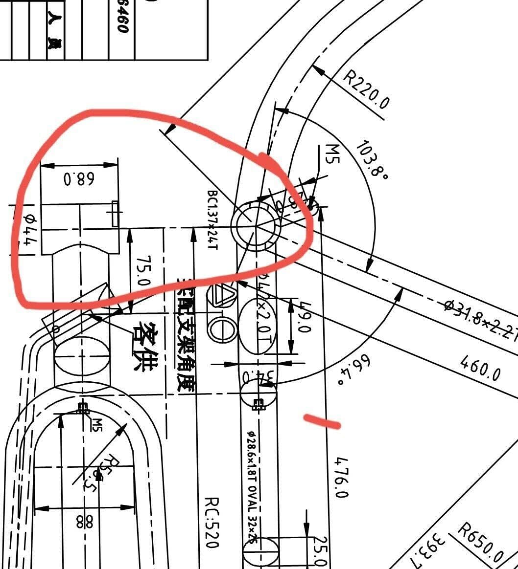CDHPOWER 3PCS 44T Wide Crank Assembly Kit and BB Bottom Bracket -2 Stroke & 4 Stroke Motorized Bicycle Crank