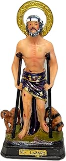 6"" Inch Saint St Lazarus Statue Figurine Imagen San Lazaro Santo Religious Gift Art, Green, 1332-12