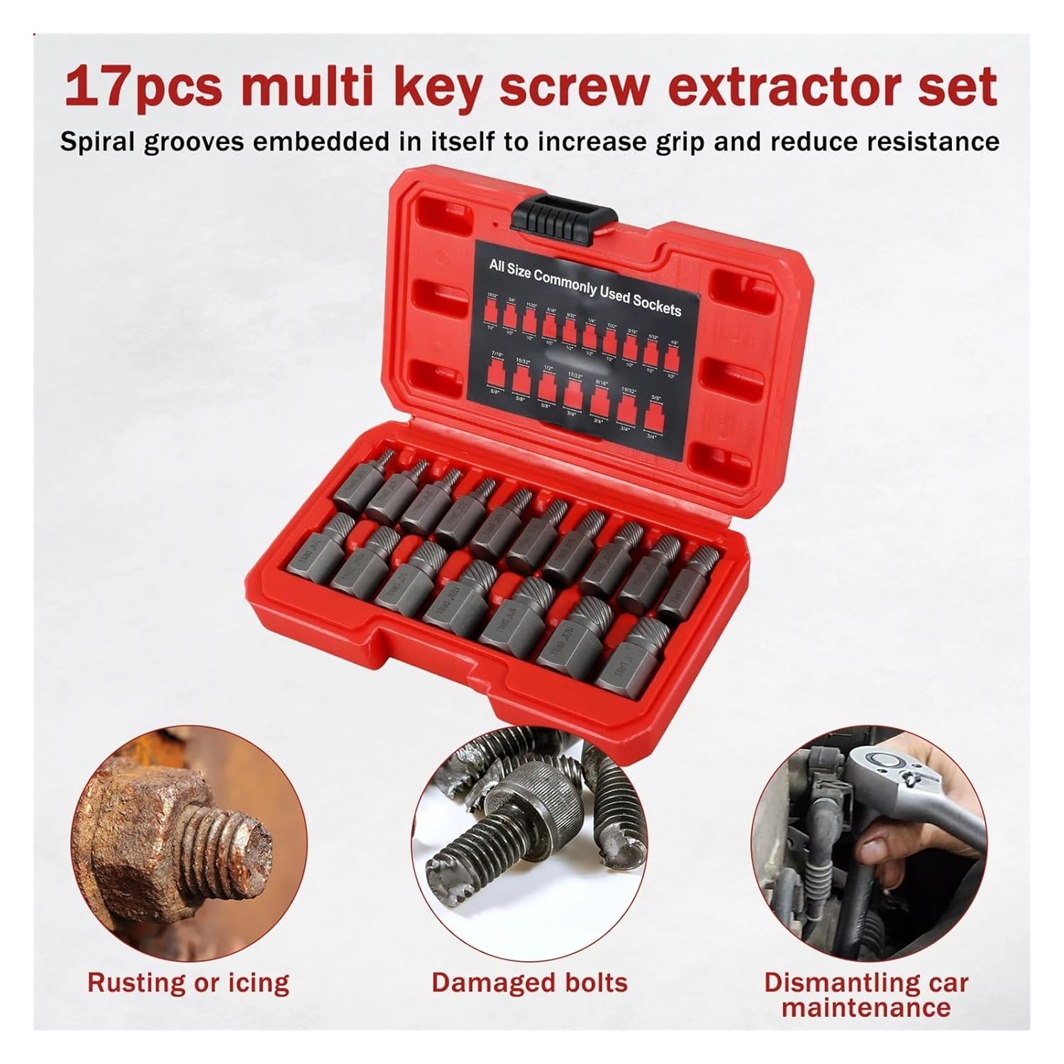 Damaged Screw Extractor Drill bit Set(5 PCS)