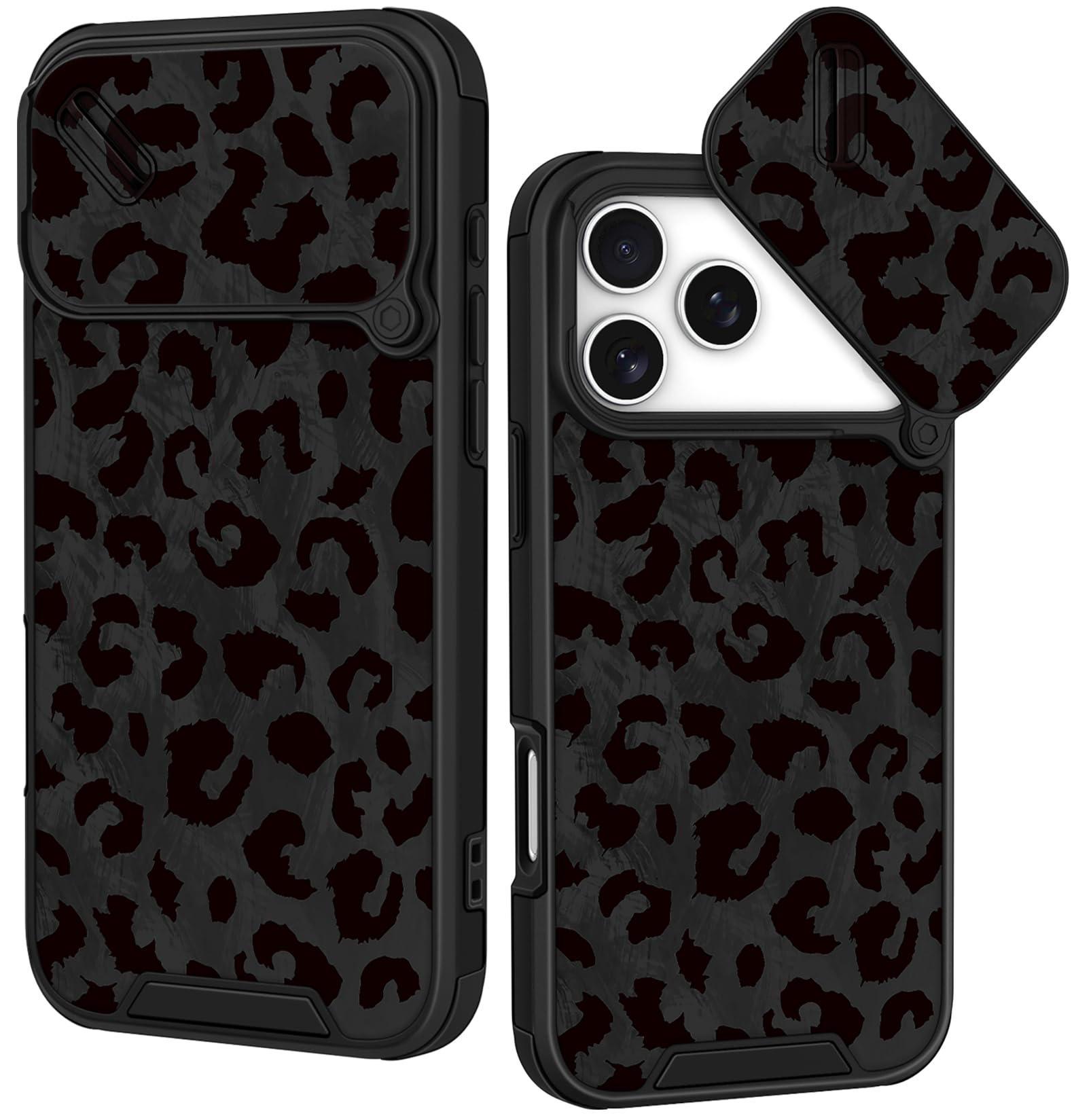 Funermei for iPhone 18 Pro/17 Pro Ring Stand Case, Leopard