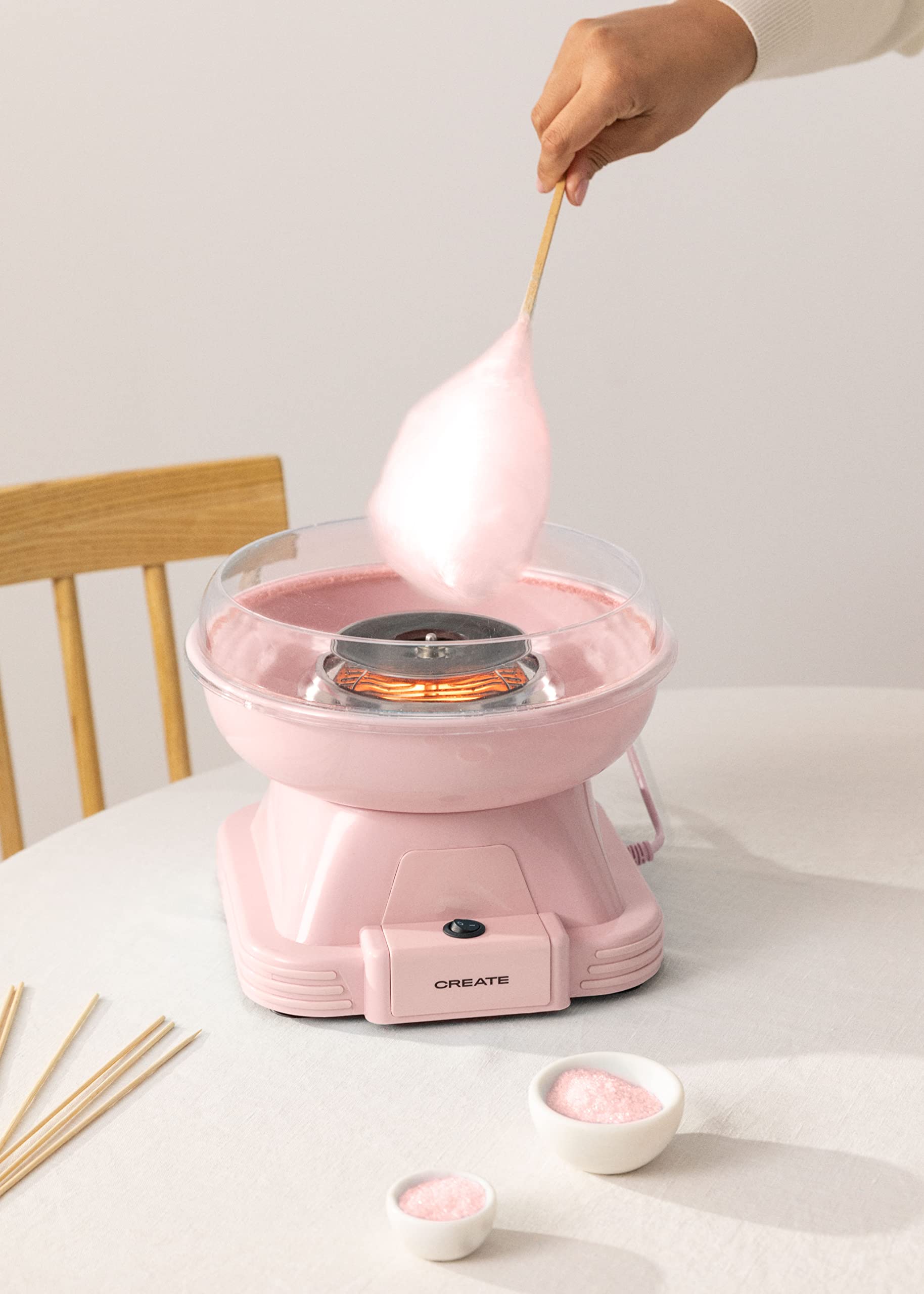 CREATE/COTTON CANDY MAKER/Machine à barbe à papa Rose / 500W