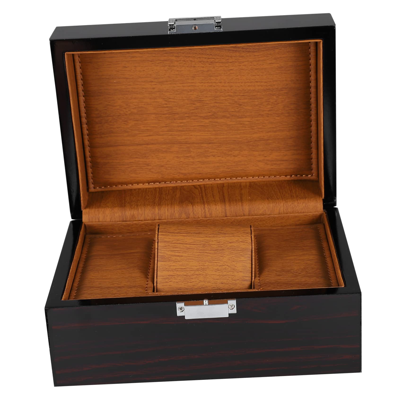 PACKOVE Petite Boîte de Rangement en Bois Foncé pour Montres et Bijoux