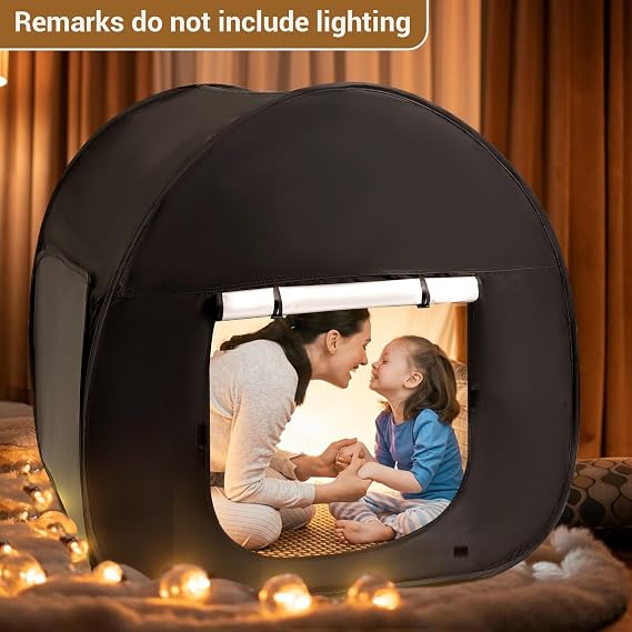 Trafagala Sensory Tent Small Pop Up Blackout Tents for Kids 110 * 110 * 105cm