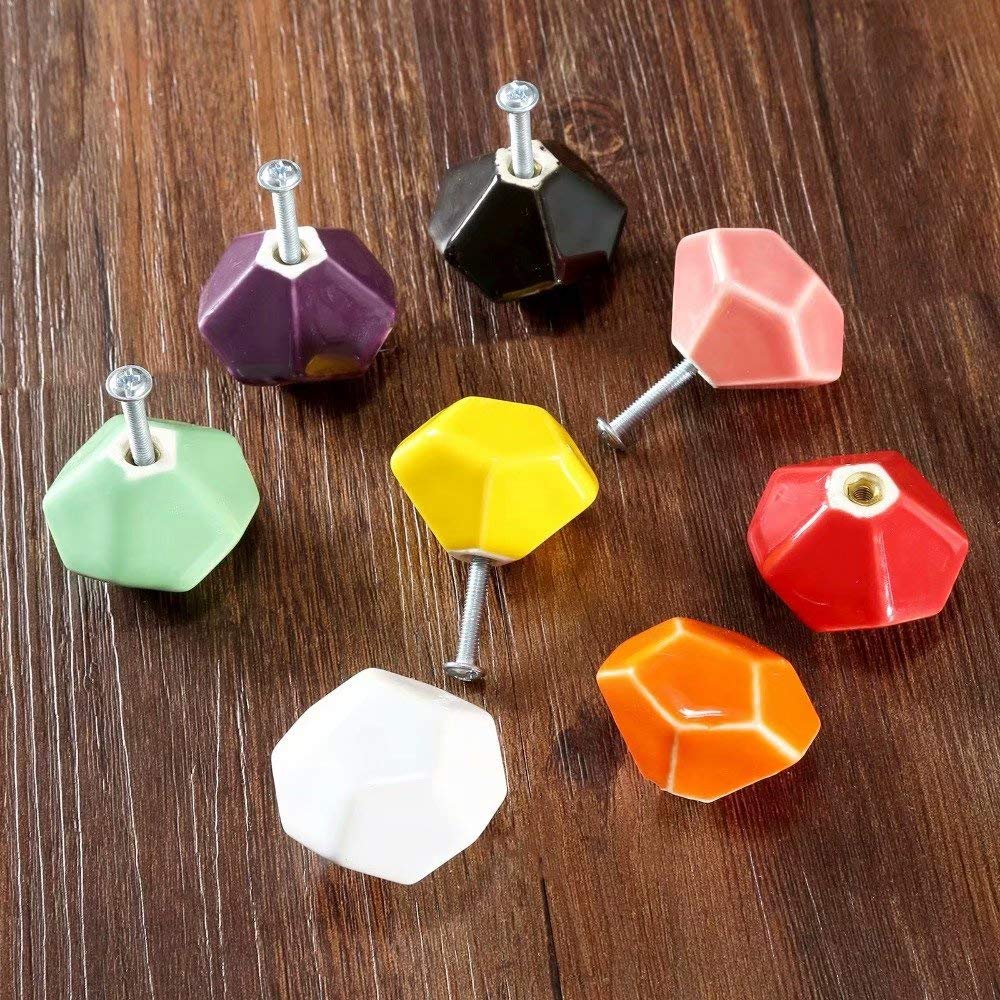 6 pomelli per cassetti, in ceramica, per mobili, cucina, camera da letto, ufficio, armadietti, porte, mobili, cassettiere, maniglie per armadi, guardaroba, decorazioni per la casa (viola)