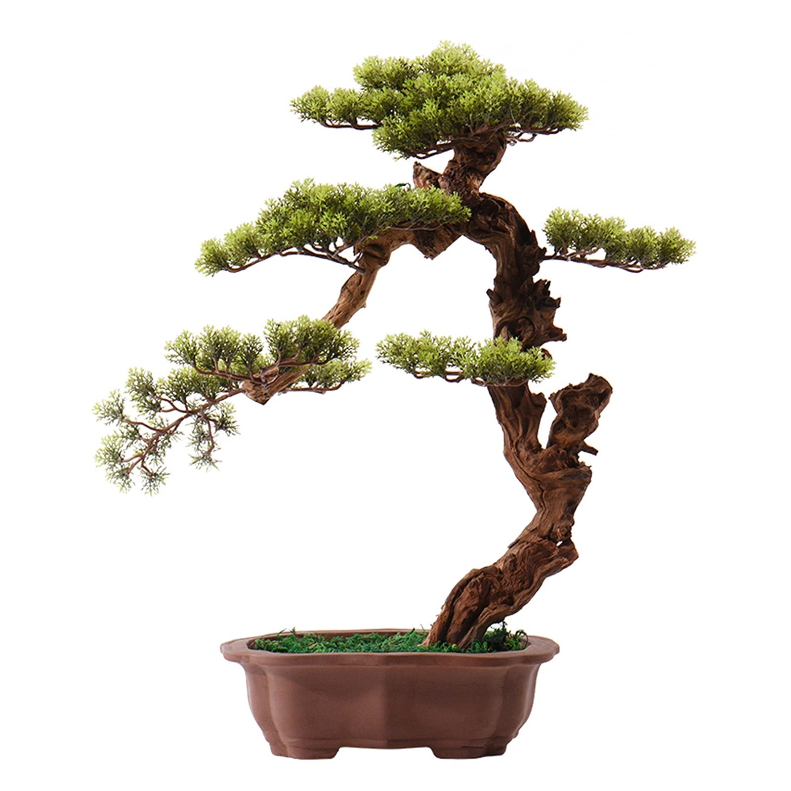 DFGHNBVC Artificial Bonsai Tree Realistic Artificial Welcome Pine Tree Bonsai Living Room Fake Plant Potted Plants Ceramic Flower Pots Home Office Decoration Artificial Bonsai