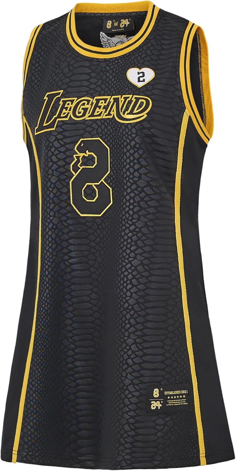 24 Womens Legend Basketball Shirt,Miss You Snakeskin Hip Hop Sport Sleeveless Dress - Image 2
