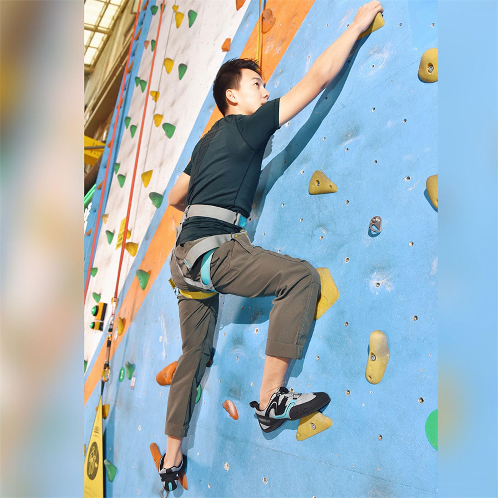 Scarpette da arrampicata indoor Climbing Shoe Uomo,Scarpette professionali da arrampicata,Scarpette da arrampicata leggere e traspiranti,Facile da indossare e da togliere per bambini principianti