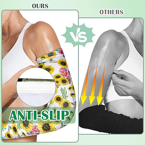 Miniatura 65 de 4 Pairs Gardening Sleeves Anti-Slip Arm Protection with Thumb Hole Sun Sleeve Cooling Arm Sleeves for Women Men Outdoor