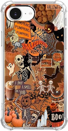 Hsondcn Case for iPhone 16e and iPhone 17e with Halloween Design,Hippie Spooky G