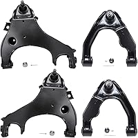 Vista 56 de Detroit Axle - 4 brazos de control de extremo delantero para Nissan Frontier Xterra 2000-2004 Brazos de control inferior y superior con rótulas