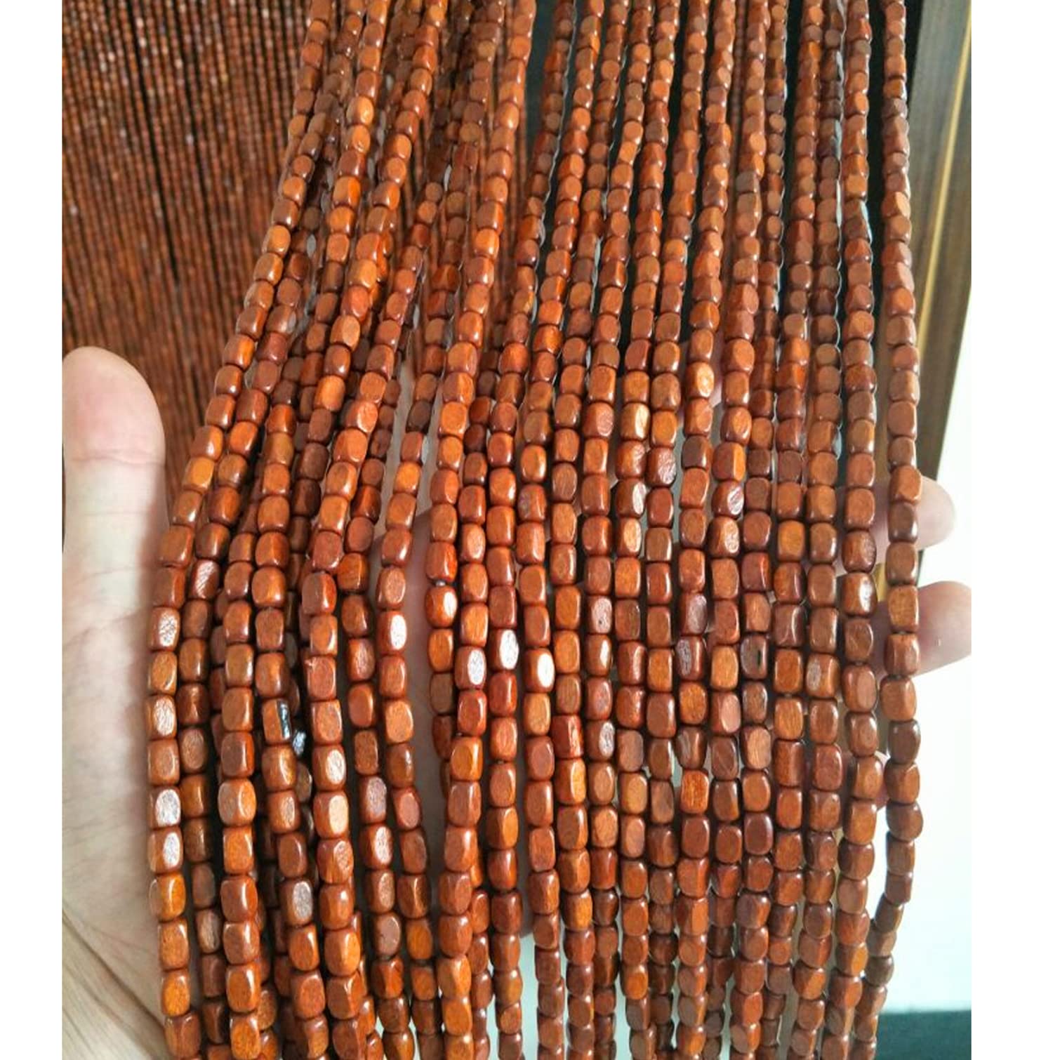 Rideau de Porte en Bambou Rideau de Perles en Bois,Rétro Rideau a Perles Diviseur Décoration Séparateur Panneau D'écran Intimité,pour Porte Entrée Salon Chambre,Personnalisé (70 shares-W70xH100cm)